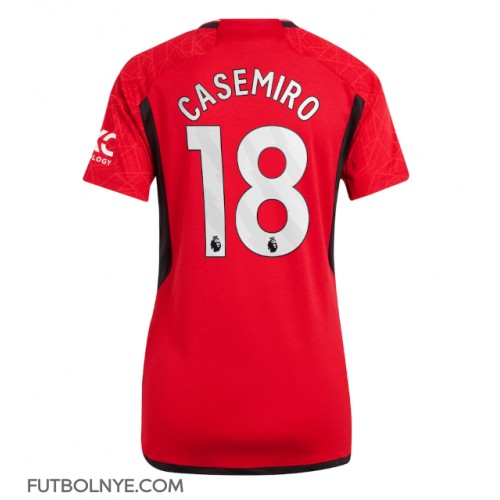Camiseta Manchester United Casemiro #18 Primera Equipación para mujer 2023-24 manga corta
